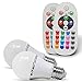 Produktbild 2-er Pack ZoneLED SET, RGBW Lampe, A60 mit E27 Sockel, dimmbarkeit und Farbsteuerung per RF Fernbedienung, 9W, Ersetzt 60 Watt, RGB + Warmweiß - 3000 Kelvin, 806lm, 200° Abstrahlwinkwl