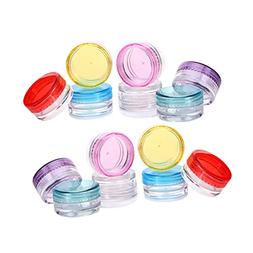 NIYANGLE 55 Piezas Tarros Plásticos Redondos para Crema y Cosméticos con Tapa Reutilizable Envases Dispensadores para Crema de Ojos y Loción Colores Surtidos para Viaje y Diario