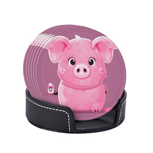 Dessous de verre cochon rose : cadeau de pendaison de crémaillère idéal