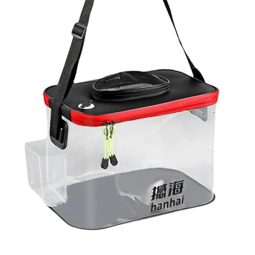 Samuliy Contenedor de peces vivos, cubo de protección de peces de EVA, señuelos de peces vivos, cubo de cebo de pesca de 20 l para almacenar pescado vivo y cebo de pescado fresco