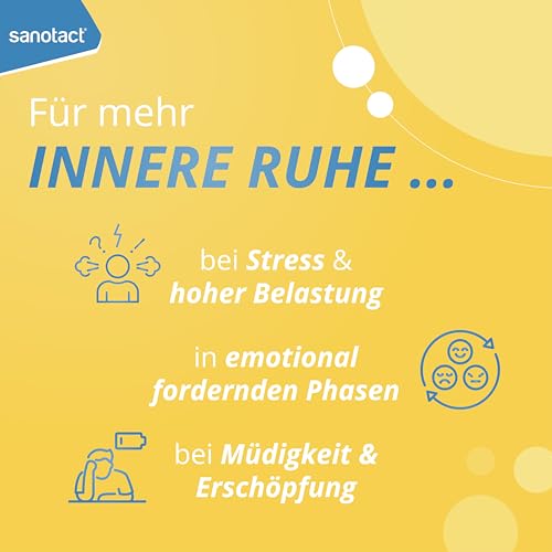 sanotact Glücksgefühl (20 Tabletten) • Natürlicher Stimmungsaufheller hochdosiert • Vitamin Tabletten mit Zitronenmelisse, Vitamin B Komplex, L-Tryptophan & Magnesium • B-Vitamine