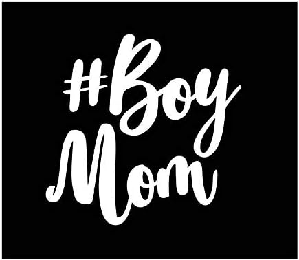 #BoyMom Vinyl Decal | White | Made in USA by Foxtail Decals | for Car Windows