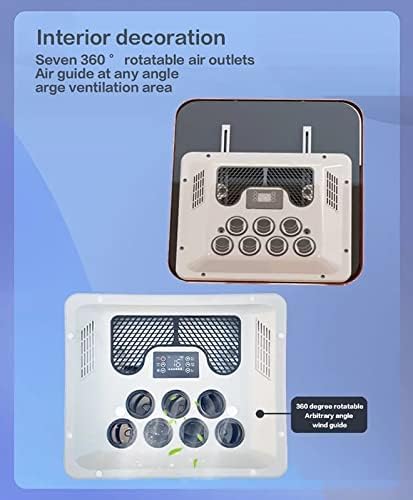 Rv Rooftop Dc Unit Roof Mounted Dc Air Conditioner - 12V/24V Electric Motorhome Ac for Heating and Cooling, Ideal for Trucks and Rvs, Energy Efficient and Compact Design,A-12V