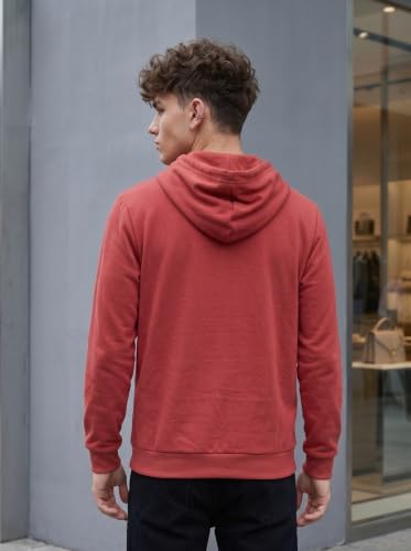 Image of HOODMASTER Unisex Fleece Hoodie Sweatshirt with Pockets Full Sleeves Regular Fit Solid Pattern Hooded Neck and Standard Length | Hoodies for Men & Women