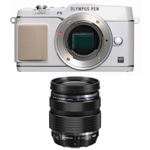 Olympus E-P5 Body Only (White) with 12-40mm Lens