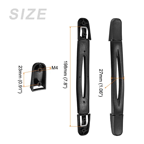 Image of METALLIXITY Luggage Handle Replacement (198mm /7.8 inch) 1Pcs, Plastic Spare Strap Handle Grip - for Home Box Case Suitcase, Black