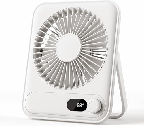 Listado de Ventilador de Oficina los más solicitados. 43 Ventilador de Escritorio USB, Pequeño, Silencioso, Potente, 5 Velocidades, Rotación de 180°, Mini ventilador Portátil Personal de Escritorio, Refrigeración para Viajes en la...