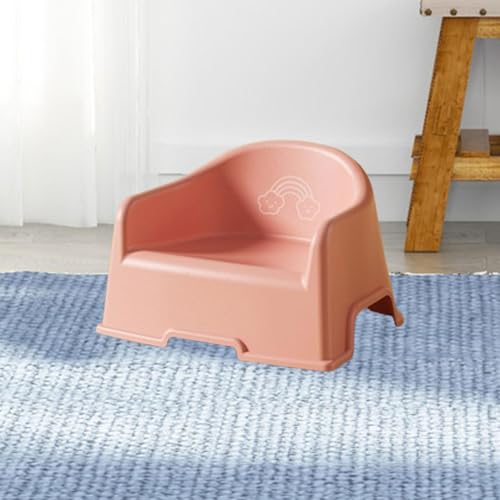 Taburete infantil rosa de material PP y asiento pequeño estable 7