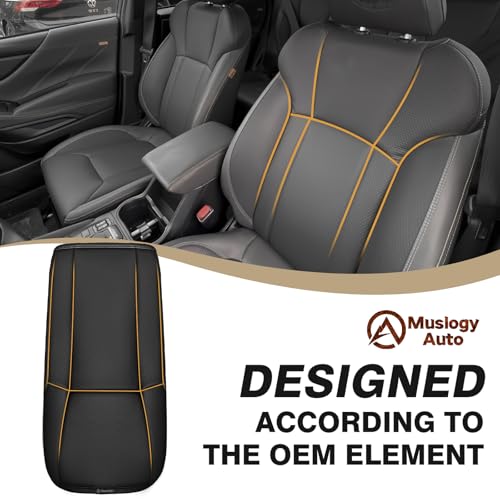 Muslogy Center Console Armrest Cover Fit for Subaru Forester 2019-2024 Accessories, Comfort Armrest Pad Console Lid Cushion Vegan Leather Regular Thick by Muslogy - Image 4