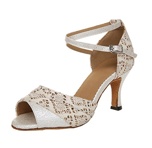 Tda Women's Fashion Ivory Lace Rhinestone Ankle Wrap Salsa Tango Ballroom Latin Modern Dance Wedding Shoes 5 M Us #TOP3