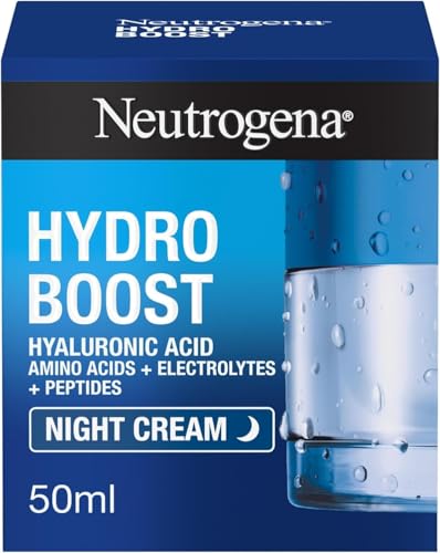 Neutrogena Hydro Boost Night Face Cream (1x 50ml) Night Cream with Hyaluronic Acid Advanced Hydration for 72 Hours Suitable for All Skin Types Including Sensitive