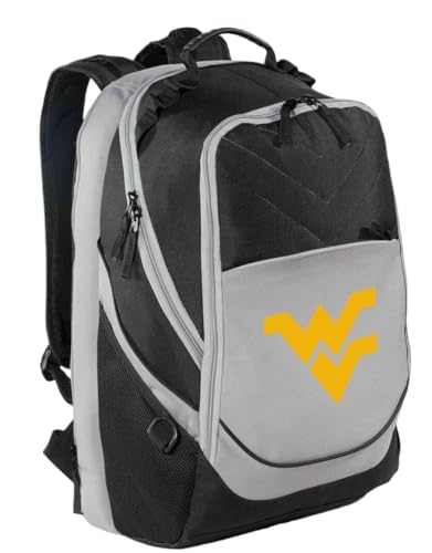 Image of Broad Bay West Virginia University Backpack | Official WVU Mountaineers Logo, Padded Laptop Computer Section, Premium 600D Nylon Fabric
