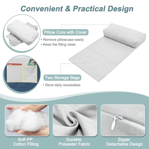 Recliner Pillows for Headrest Recliner Chair Head Pillow Neck Support Head Rest for Office Chair Couch Neck Reclining Pillow Leather Recliner Cushions Adjustable Head and Neck Pillow (1 Pcs) (Gray) - Image 4