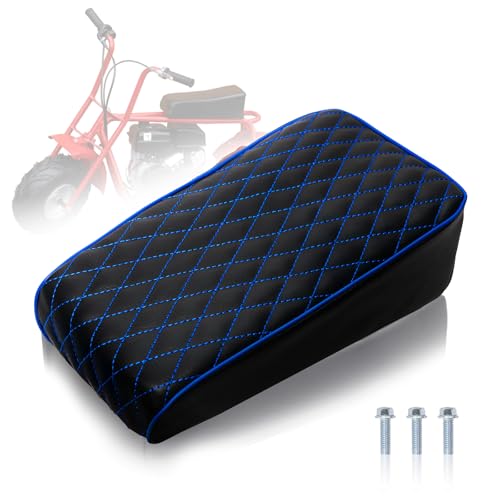 Image of JMCHstore Blue Diamond Stitch Retro Mini bike Seat for Coleman ct100u 98cc ct100 100cc Motor ct100 3.0HP Mini bike Trail Powersports Parts