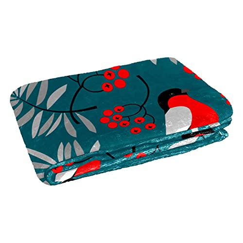 Couverture oiseaux douce chaude 150x100 cm lit plage canapé - 3