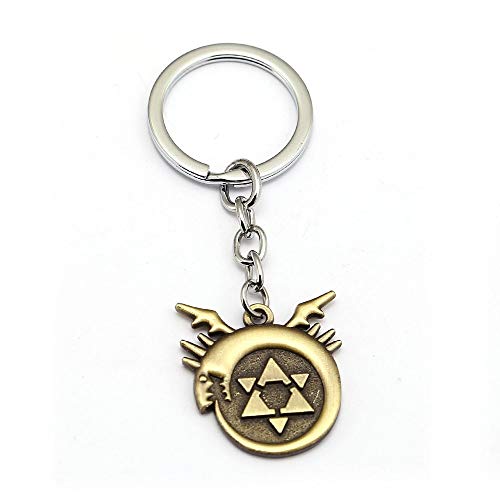Preisvergleich Produktbild Fullmetal Alchemist Schlüsselbund Edward Homunculus Logo Anime Schlüsselringhalter Männer Auto Frauen Tasche Schlüsselanhänger Anhänger Chaveiro Schmuck
