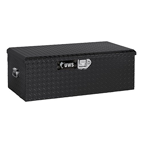 Uws Foot-Locker-Blk Black Foot Locker Chest With End Pull Handles And Beveled Insulated Lid #TOP28