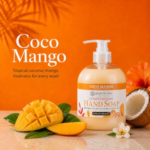 Image of Ginger Lily Farms Botanicals Hand Soap, 16.9oz, Coco Mango