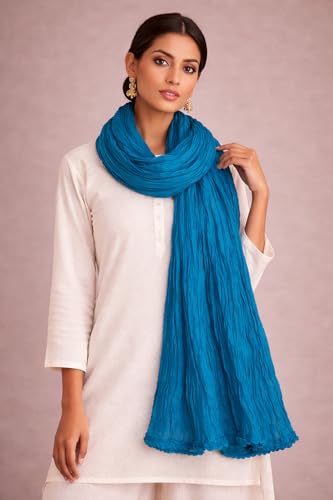 Image of Cotton Plain Solid Color Dupatta Soft Lightweight Dupatta for Women