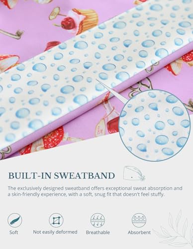 Image of Scrub Caps for Women with Buttons, Classic Surgical Caps | Double-Sided Printed, Adjustable,Long Hours, Sweatbands, Fabric Help Reduce Static Buildup