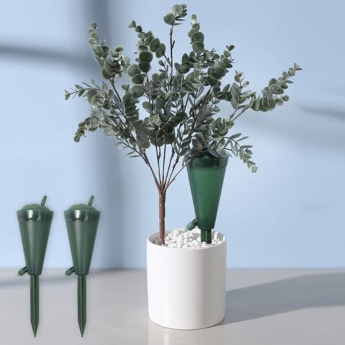 Chpbolly 2 PCS Sweet Cone Automatic Plant Waterer Self Watering Planter Insert Adjustable Drip Irrigation Plant Watering Device Plastic Slow-Release Watering System for Vacation Houseplant Care