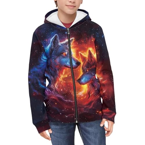 Zip Up Hoodie for Boys Girls Fall Outfits with Pocket Long Sleeve Hooded Sweatshirt3