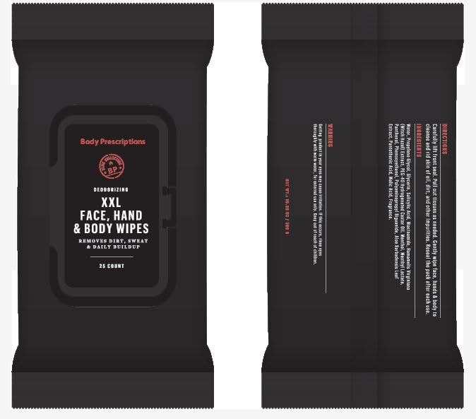 Body Prescriptions Body & Face Wipes XL Body Wipes for