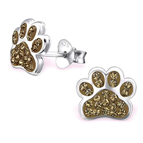 Image of 925 Sterling Silver Paw Print Stud Earrings (Choose Your Style) (Nickel Free)