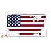Produktbild JHGFG Mode Handtasche Reißverschluss Brieftasche USA Karte Flagge im Inneren Telefon Kupplung Geldbörse Abendkupplung Blockieren Leder Brieftasche Multi Card Organizer