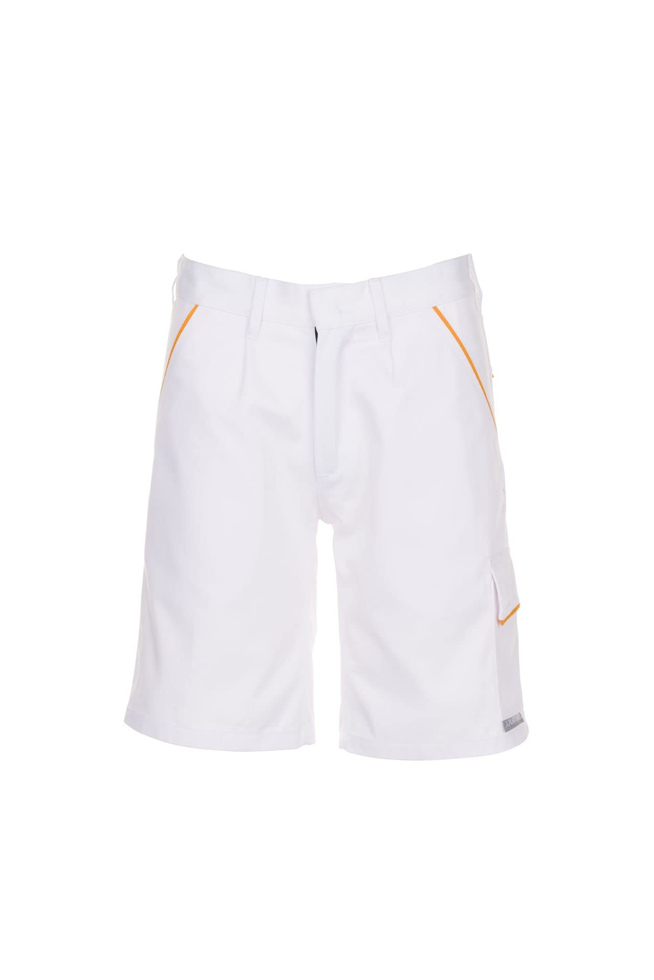 Planam 2377044 Highline Shorts, Reinweiß/Reinweiß/Gelb, Größe S