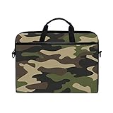 ALAZA Camouflage Pattern Background Laptop Case Bag Sleeve Portable Crossbody Messenger Briefcase Convertible w/Strap Pocket for MacBook Air Pro Surface Dell ASUS hp Lenovo 14-15.4 inch
