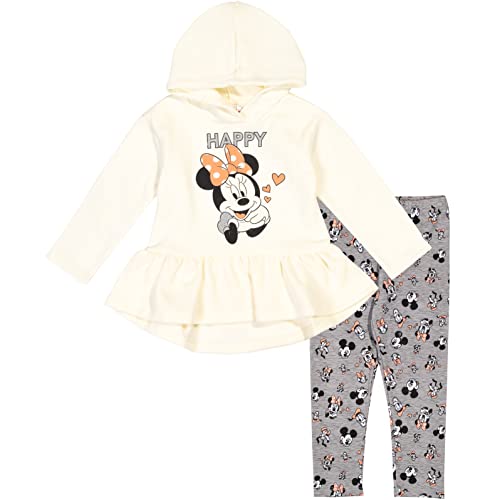Image of Disney Minnie Mouse Fleece Pullover Crossover Hoodie and Leggings Outfit Set Infant to Big Kid Sizes (12 Months - 14-16)