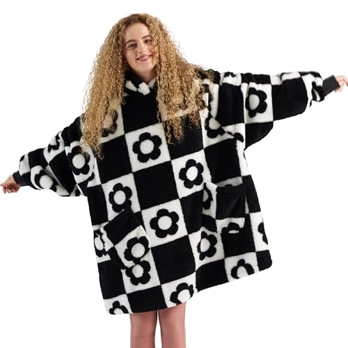 BEDSURE Decke mit ärmeln Kuscheldecke, Weihnachtsgeschenke Geschenke für Frauen Frau Hoodie Decke Damen, Tragbare Decke zum Anziehen Erwachsene,Warm Weich 95x85cm...