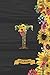 Produktbild T Journal: Spring Sunflowers Journal Monogram Initial T Lined and Dot Grid Notebook | Decorated Interior