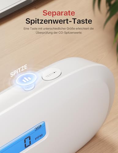 X-Sense Kohlenmonoxidmelder mit LCD-Anzeige, XC0C-SR, 2 Stück – Ansicht 5