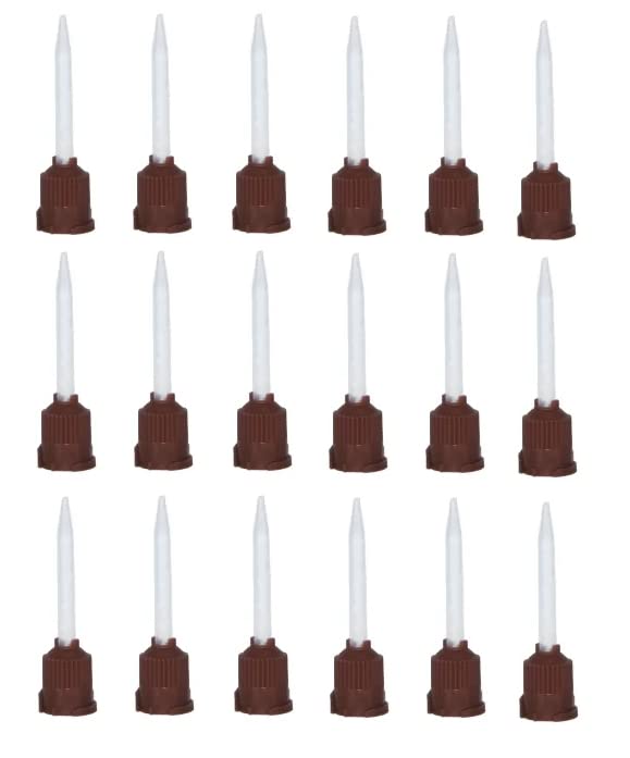 AmeriCan Goods15/pk Dental T-Mixer Mixing Tips 1:1 Brown Dental Intraoral Tips for Mixing Impression