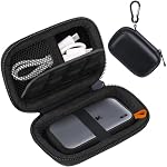 Lacdo Cas de transport dur pour SSK portatif SSD Disques extérieurs à l'état solide 250GB 500GB 1TB 2TB SSD Disque dur externe USB 3.2 Gen2 Dur EVA Sac de voyage antichoc, noir