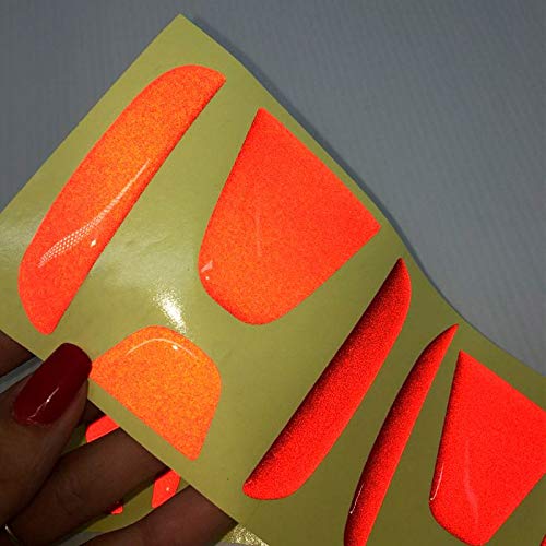 Kit Emblemas Civic G10 2017/2019 Aplique Vermelho Refletivo