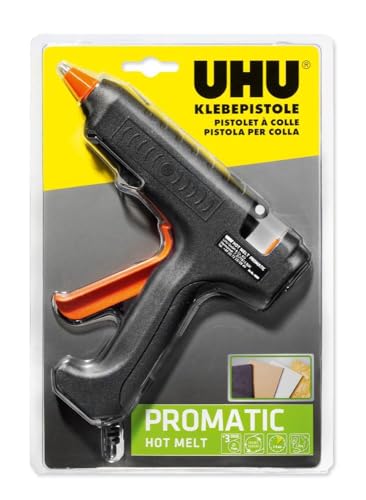 UHU Heißklebepistole Promatic Hot Melt mit hoher Klebeleistung für Bastel- und Reparaturarbeiten inkl. 3 Patronen