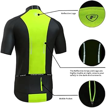 Fietsshirts met korte mouwen voor heren, sneldrogend, ademend fietstops, 93, M