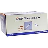  BD MICRO FINE+ U 100 Ins.Spr. 12,7 mm, 100X1 ml