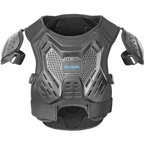DBaoXiaoMu Kids Motocross Armor Vest, Back Spine Chest Protector for Children Teen, Motorcycle Body Protection for Dirt Bike,MTB,Skateboard,ATV (Black) Cover