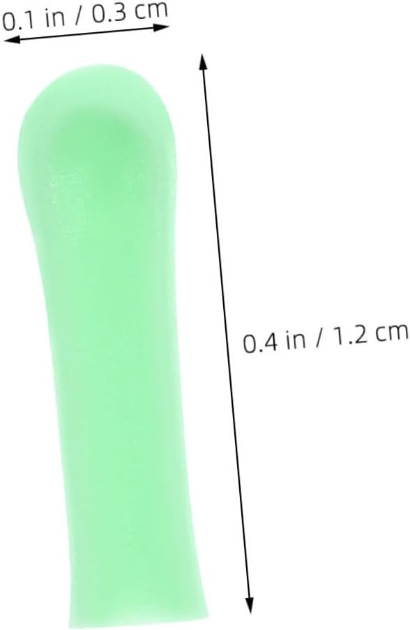 12pcs Silicone Ear Spoon Sleeves for Ear Wax Removal Reusable and Easy to Clean Cleaner Accessories Compatible Wax Remover Tools Green