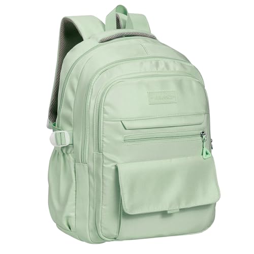 Phaoullzon Mochila escolar para meninas adolescentes, mochila de viagem estética universitária para mulheres, Verde, Large, Mochila
