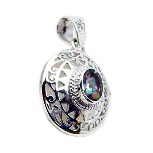 Pendentif mystique quartz argent 925 le cadeau de mariage idéal pour fille