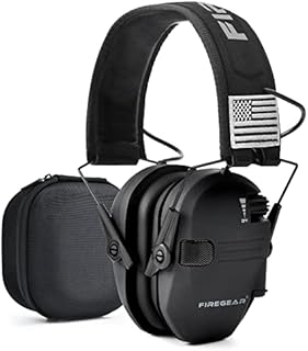 FIREGEAR Shooting Ear Protection Electronic Hearing Protection Noise Cancelling Ear Muffs for Shooting Range and Hunting