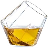 Dragon Glassware Diamond Shot Glasses, Lead-Free Crystal Clear Glass, Comes in Luxury Gift Packaging, 2-Ounce, Set of 4