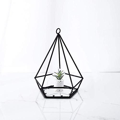 Vase en fer forgé noir pour décoration florale de chambre moderne