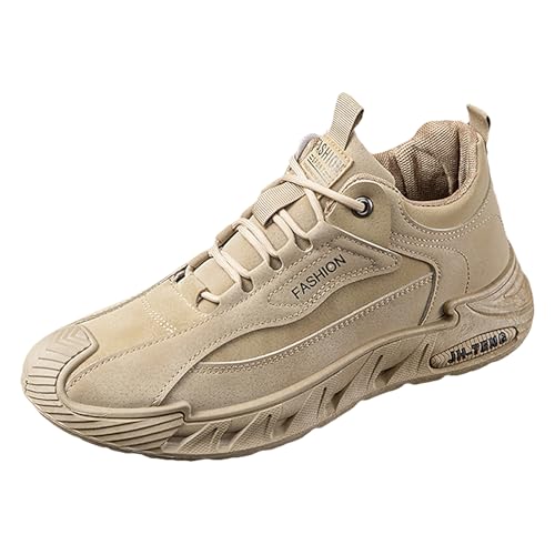 Image of ANUFER Mens PU Sport Shoes Fashion Chunky Sneakers Height Increasing Trainers