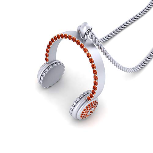 Collar de auriculares DJ en plata de ley 925 con circonitas cúbicas 2